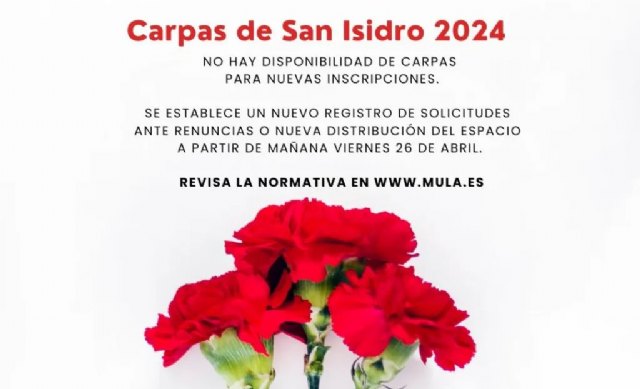 Fiestas de San Isidro 2024: No hay disponibilidad de carpas para nuevas inscripciones
