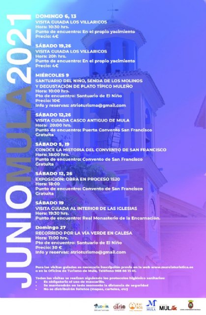 Turismo sigue poniendo en valor el patrimonio histórico, cultural, gastronómico y de ocio del municipio durante este junio