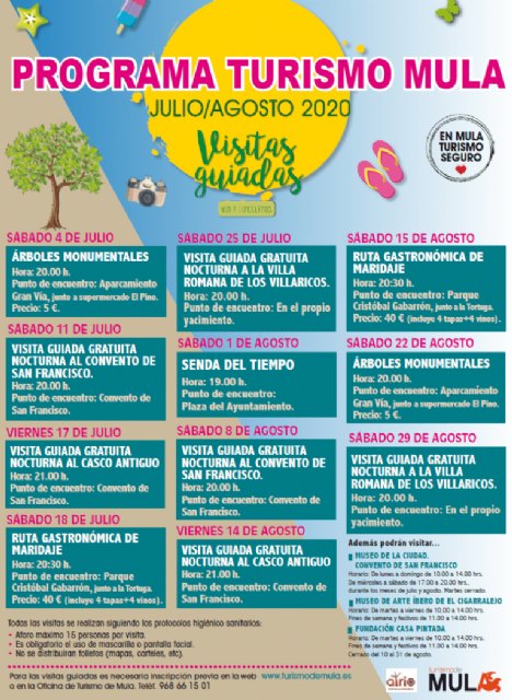 Rograma de visitas guiadas «Turismo Mula Verano 2020»