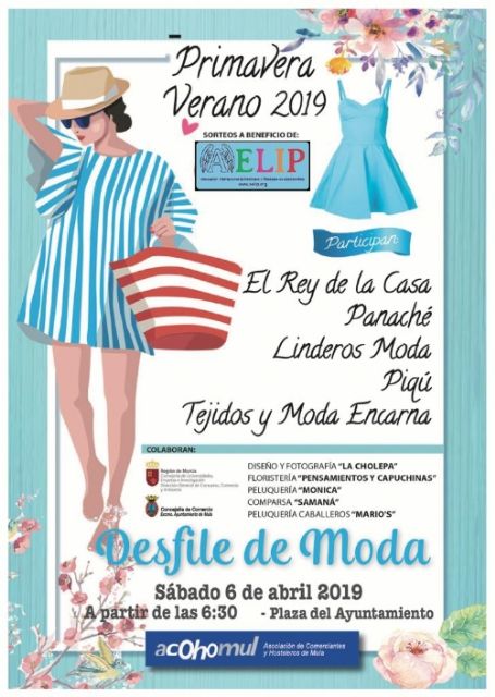 Mañana sábado, 6 de abril, tendrá lugar un desfile de moda en Mula, con sorteos a beneficio de AELIP