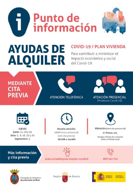 Punto de información de las ayudas de alquiler COVID-19 en Mula
