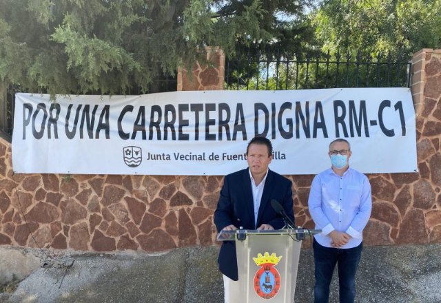 Mula reitera la necesidad de mejora de la carretera RM-C1 Fuente Librilla- Alcantarilla