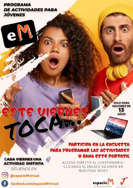 Participa eligiendo las actividades para jóvenes: ‘Este viernes toca…’