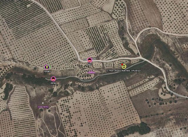 Incendio forestal cerca de La Herrera, Mula