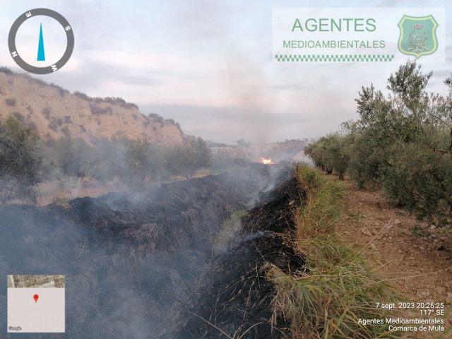 Controlado el conato de incendio forestal declarado en el paraje La Herreña, Mula