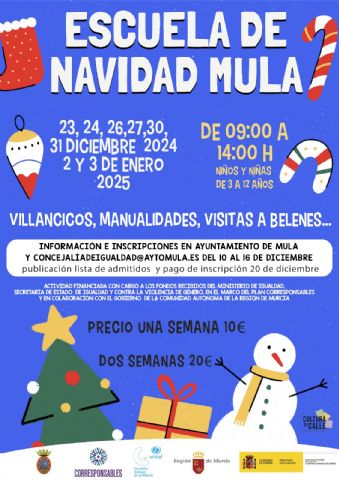 Escuela de Navidad de Mula: diversión y aprendizaje en el Espacio Joven