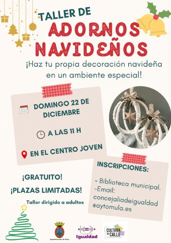 Taller de adornos navideños: una actividad para unir a las mujeres del municipio