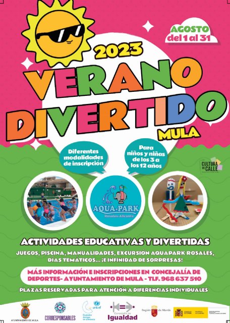 Campus Deportivo y la Escuela de Verano Divertido en Mula y pedanías: inscripciones desde el 12 de julio