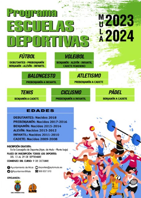 Actividades deportivas 2023-2024: inscripciones del 13 al 29 de septiembre