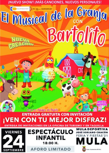 Cambio de lugar evento infantil «El musical de la Granja de Bartolito»