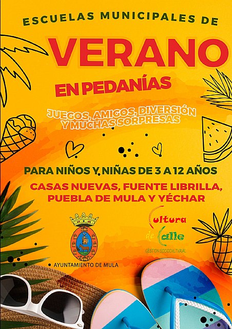 Escuela de verano en pedanías de Mula