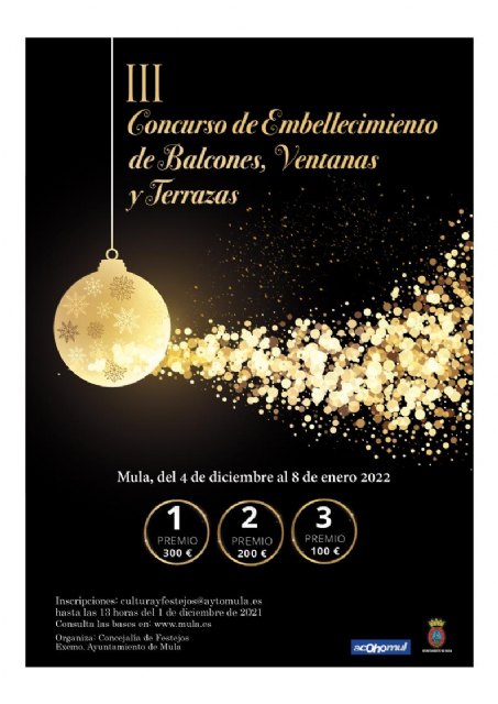 III Concurso de embellecimiento de balcones, ventanas y terrazas con motivos navideños – Inscripciones hasta el 1 de diciembre