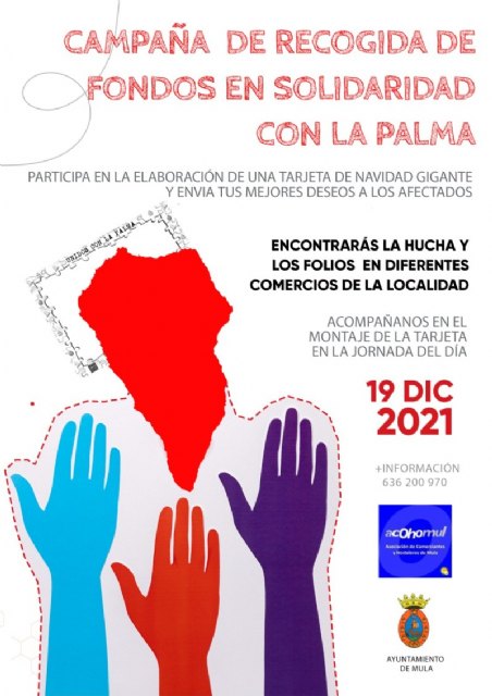 Postal navideña gigante llena de solidaridad para La Palma