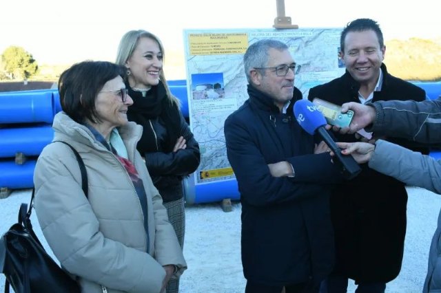 El secretario de Estado de Medio Ambiente visita las obras de mejora del sistema de abastecimiento de Mula