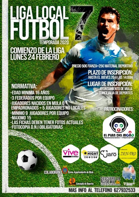 Liga Local Fútbol 7 Temporada 2020 – Inscripción hasta el 20 de febrero
