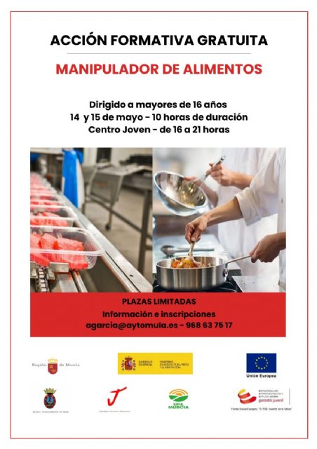 Curso de Manipulador de Alimentos gratuito en Mula