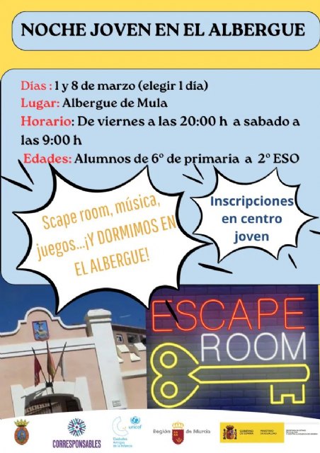 ‘Noche joven en el albergue’ – 1 y 8 de marzo