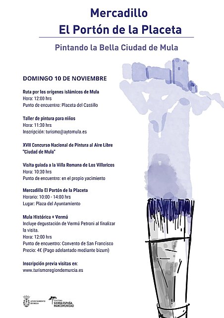 Mula organiza el Mercadillo «El Portón de la Placeta» con actividades culturales y de ocio