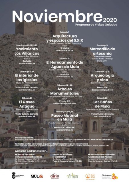 Programa de visitas y Mercadillo del mes de noviembre