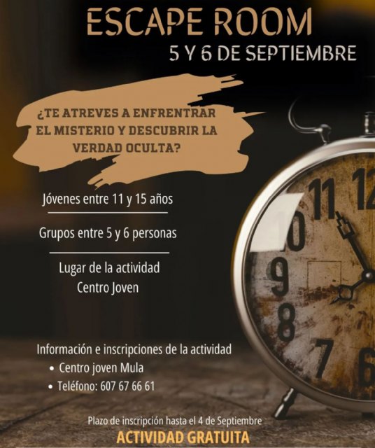 Escape Room: «La desaparición en la sombra del tiempo» – 5 y 6 de septiembre
