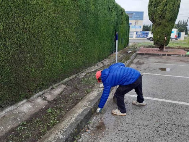 Servicios Municipales cuenta con la colaboración de Intedis para la adecuación de los aledaños del cementerio municipal