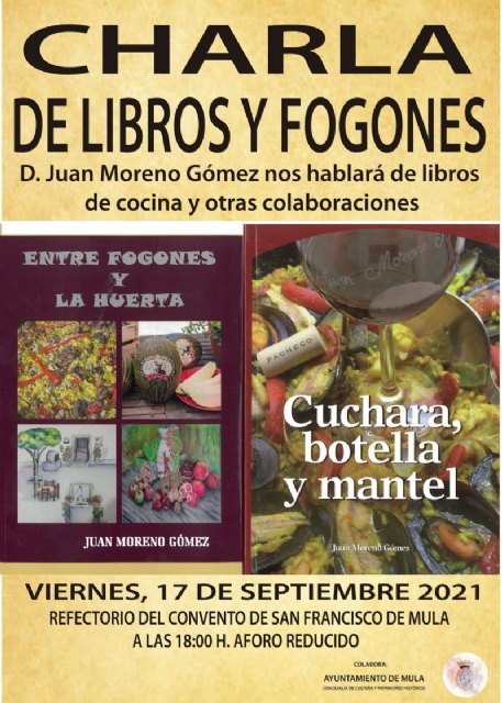 Charla: «De libros y fogones» por Juan Moreno Gómez