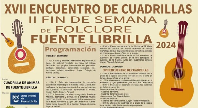 El XVII Encuentro de Cuadrillas de Fuente Librilla se celebra del 1 al 3 de marzo