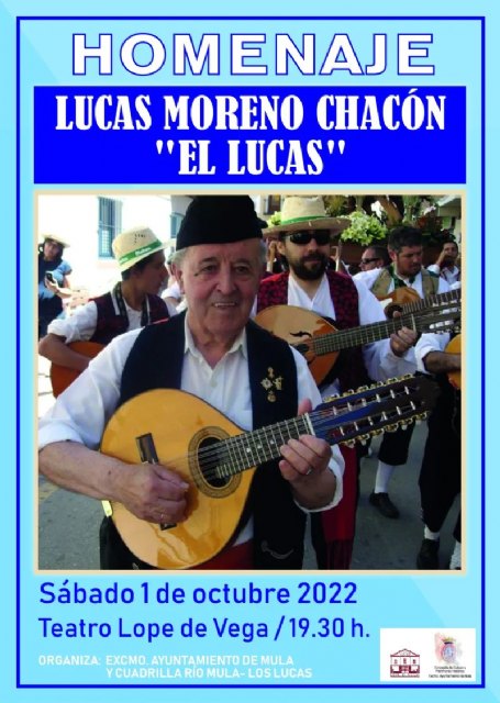 Mula rinde homenaje a Lucas Moreno Chacón ‘El Lucas’ por su larga trayectoria en la difusión y promoción del folclore regional